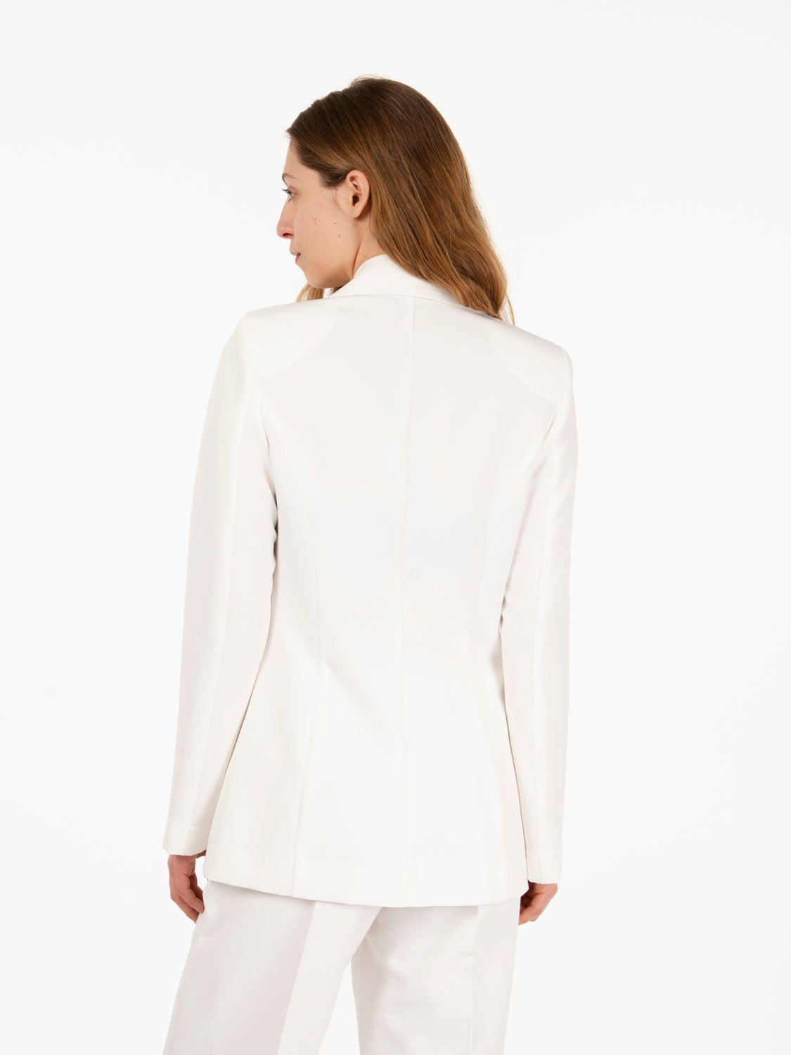 Blazer doppiopetto avvitato bianco