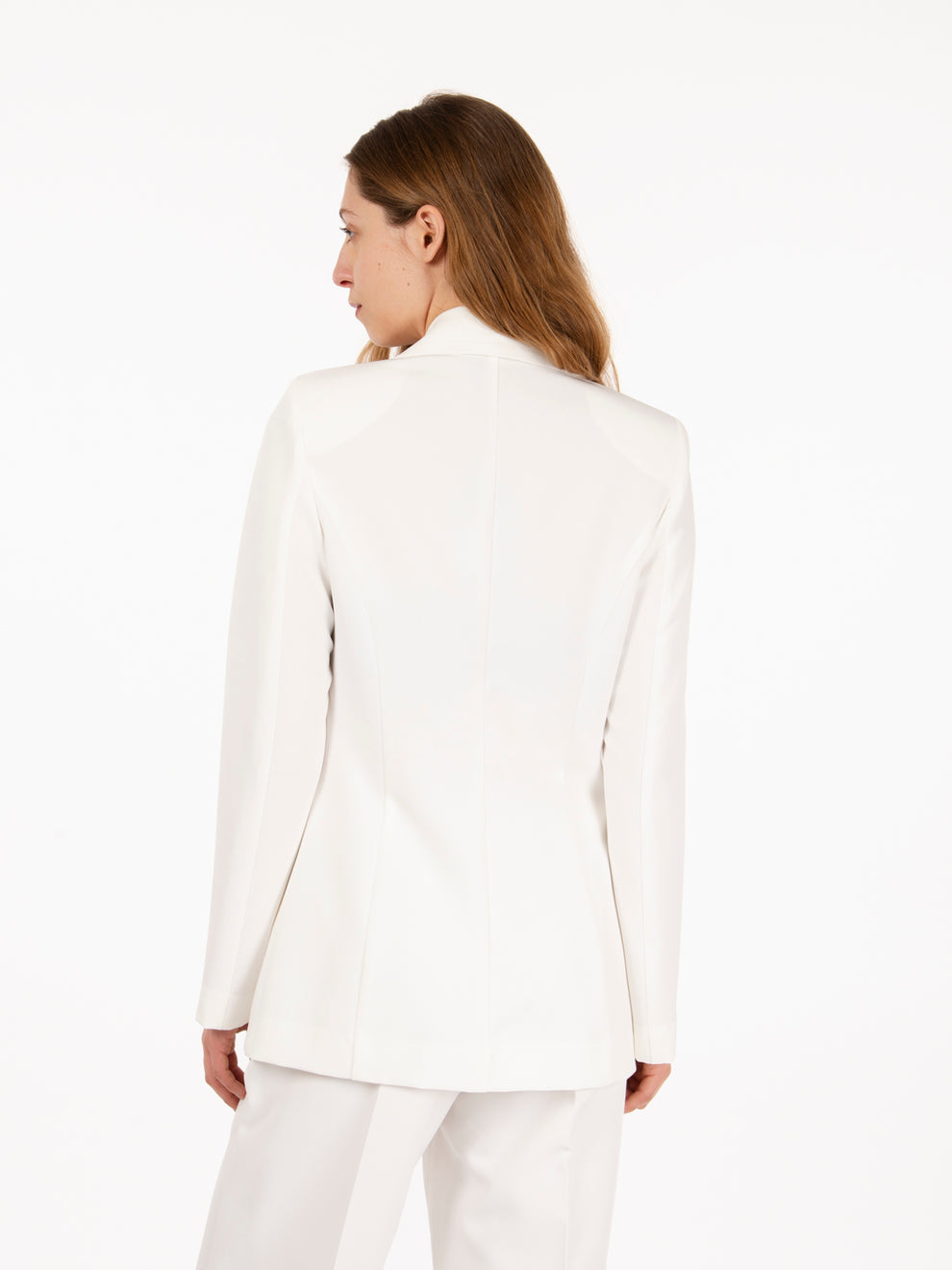 Blazer doppiopetto avvitato bianco