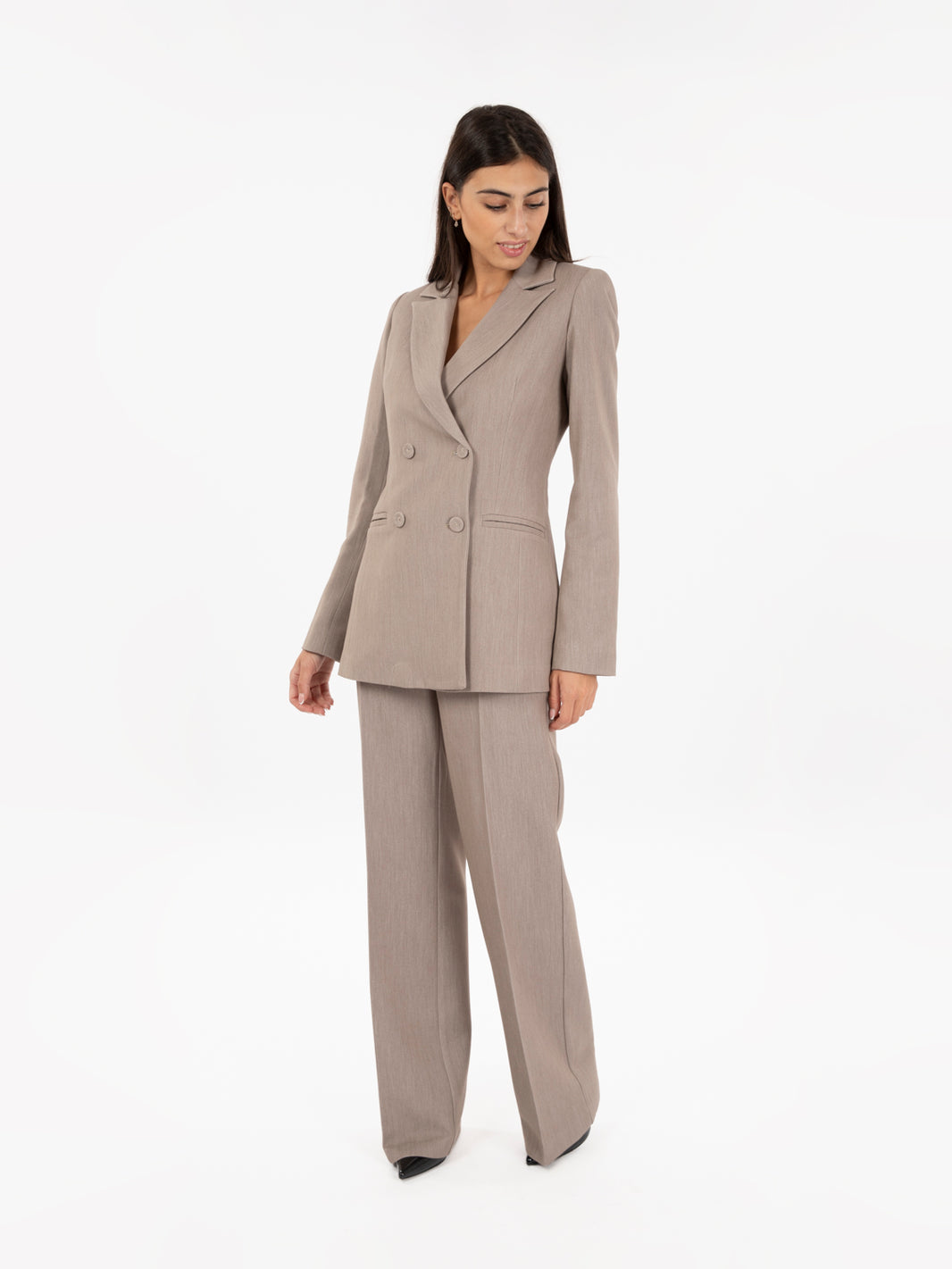 Blazer doppiopetto beige