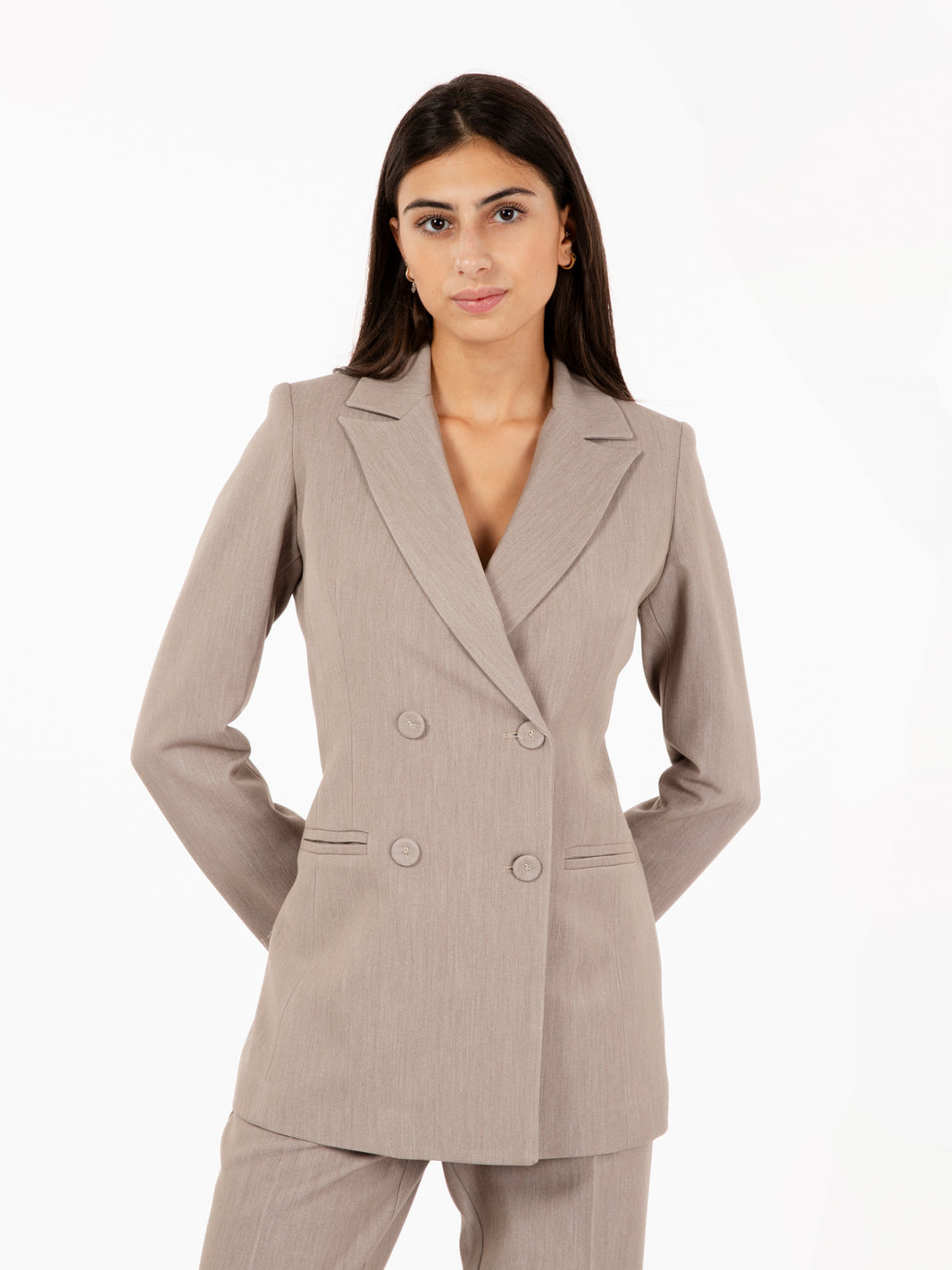 Blazer doppiopetto beige