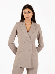 STIMM - Blazer doppiopetto beige