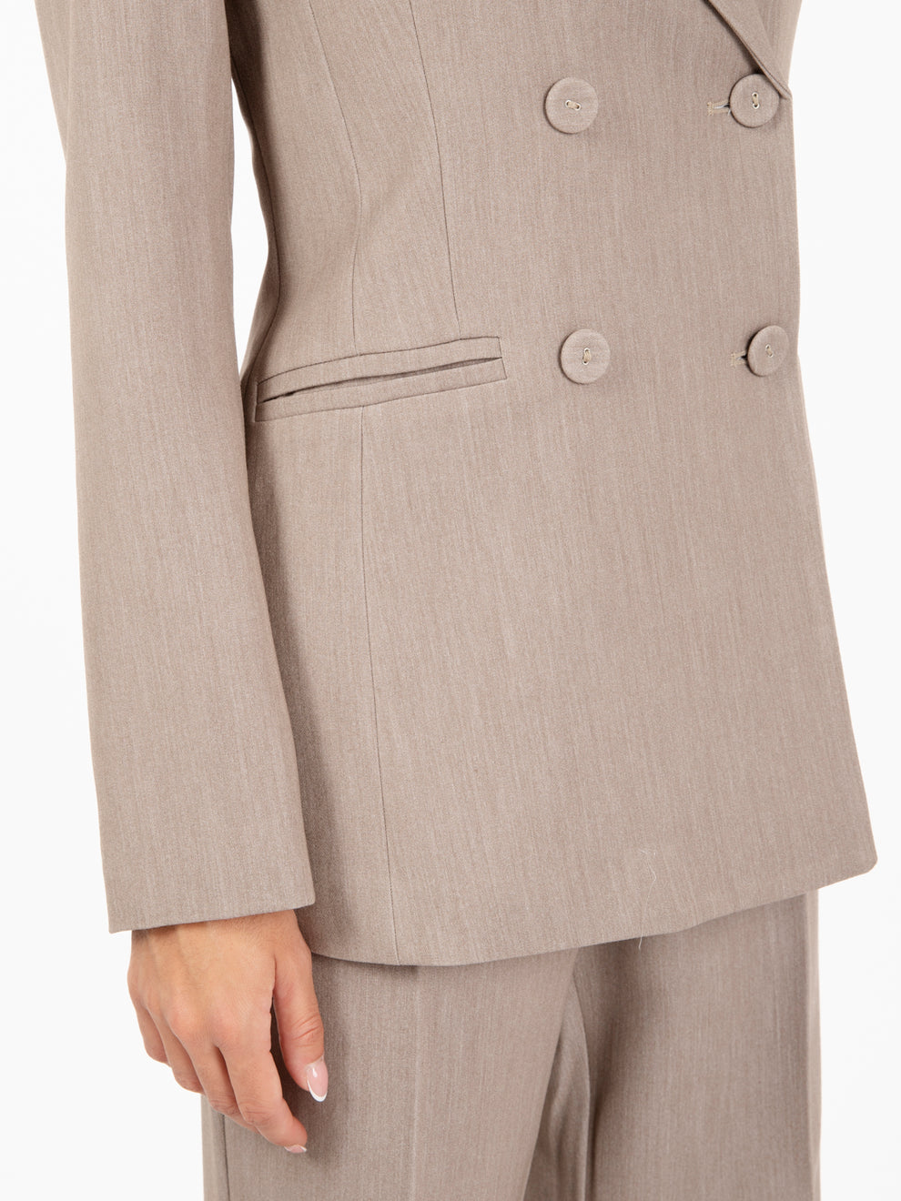 Blazer doppiopetto beige