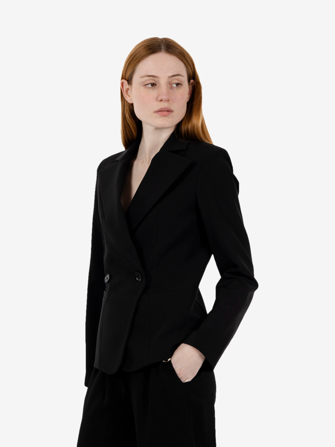 Blazer doppiopetto corta nero