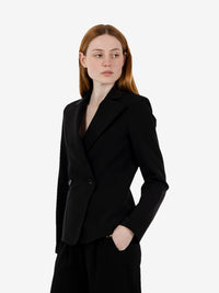 Blazer doppiopetto corta nero