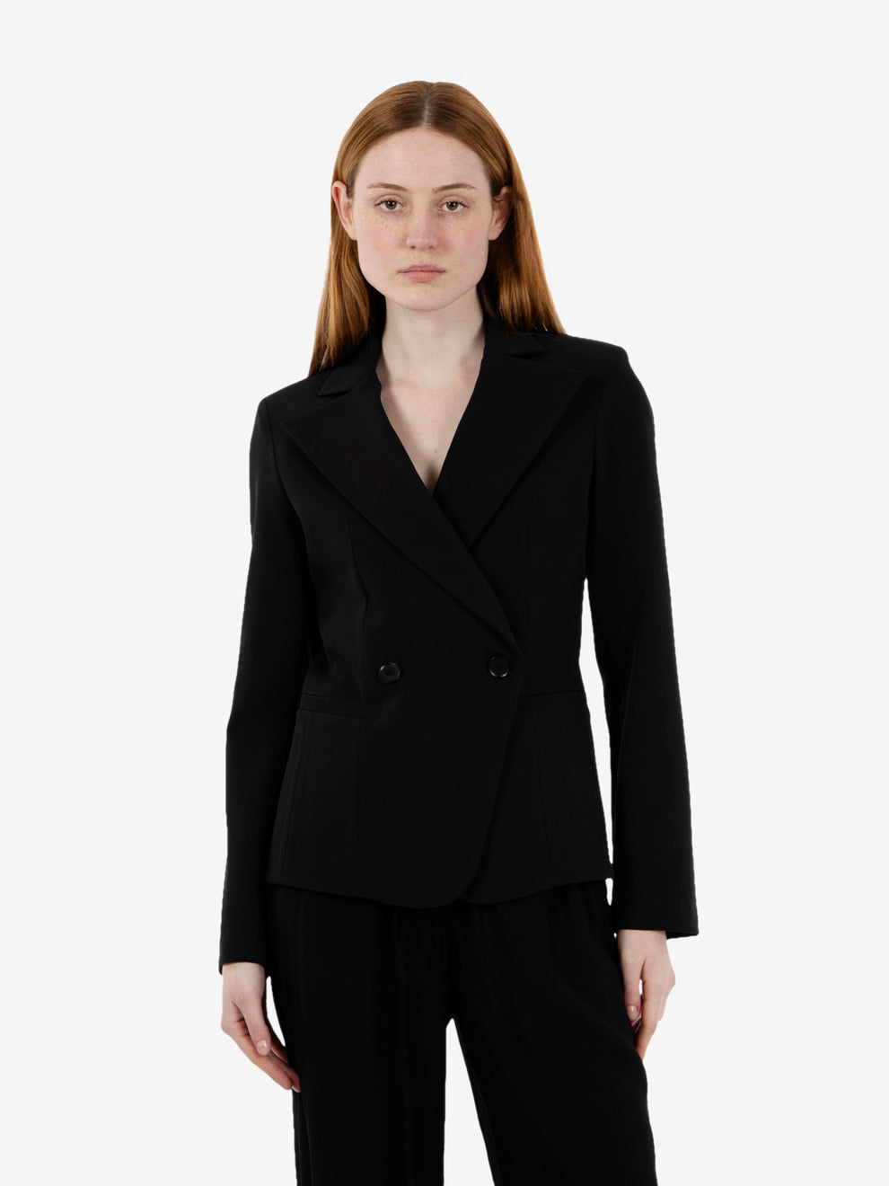 Blazer doppiopetto corta nero