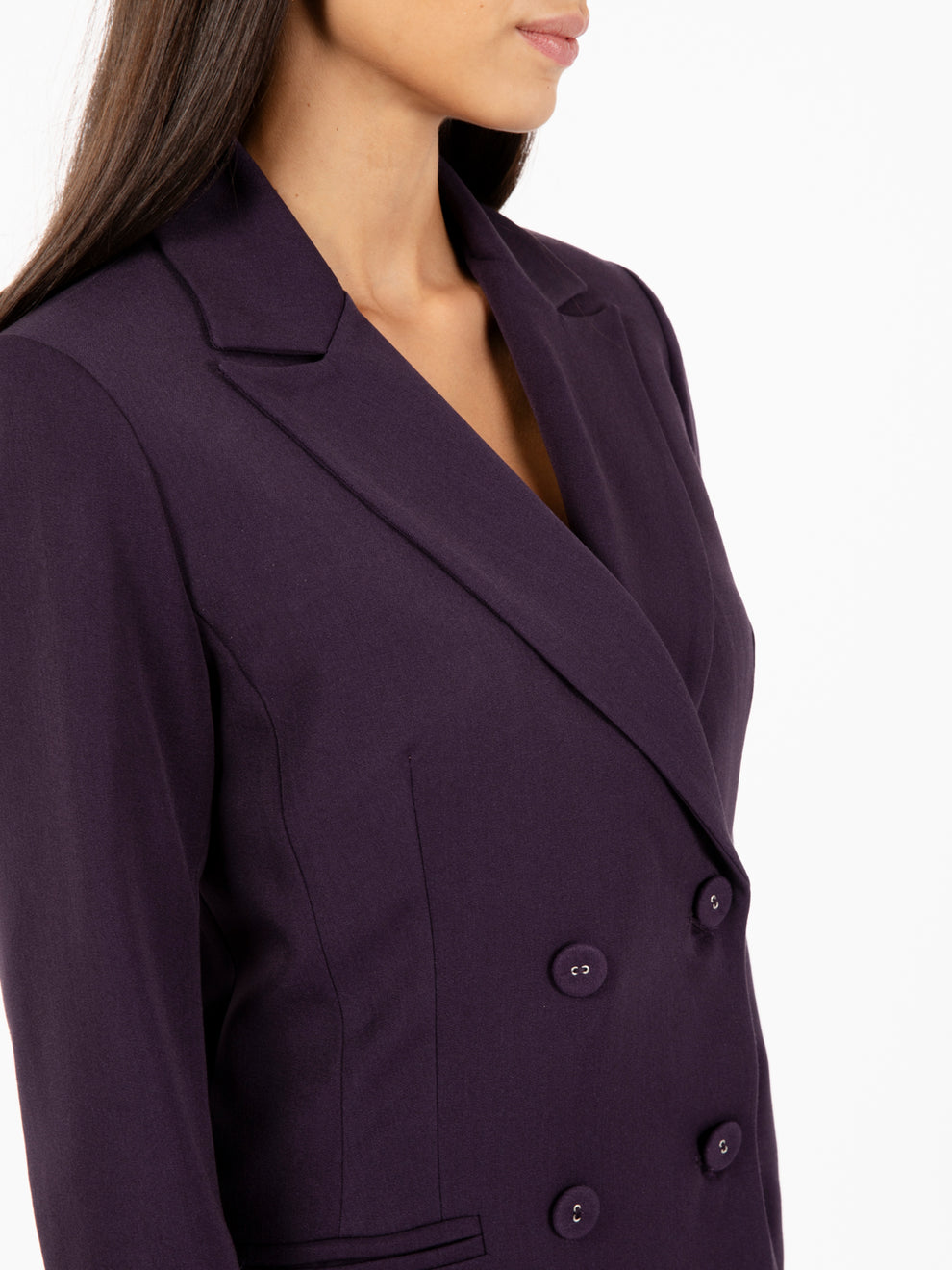 Blazer doppiopetto melanzana