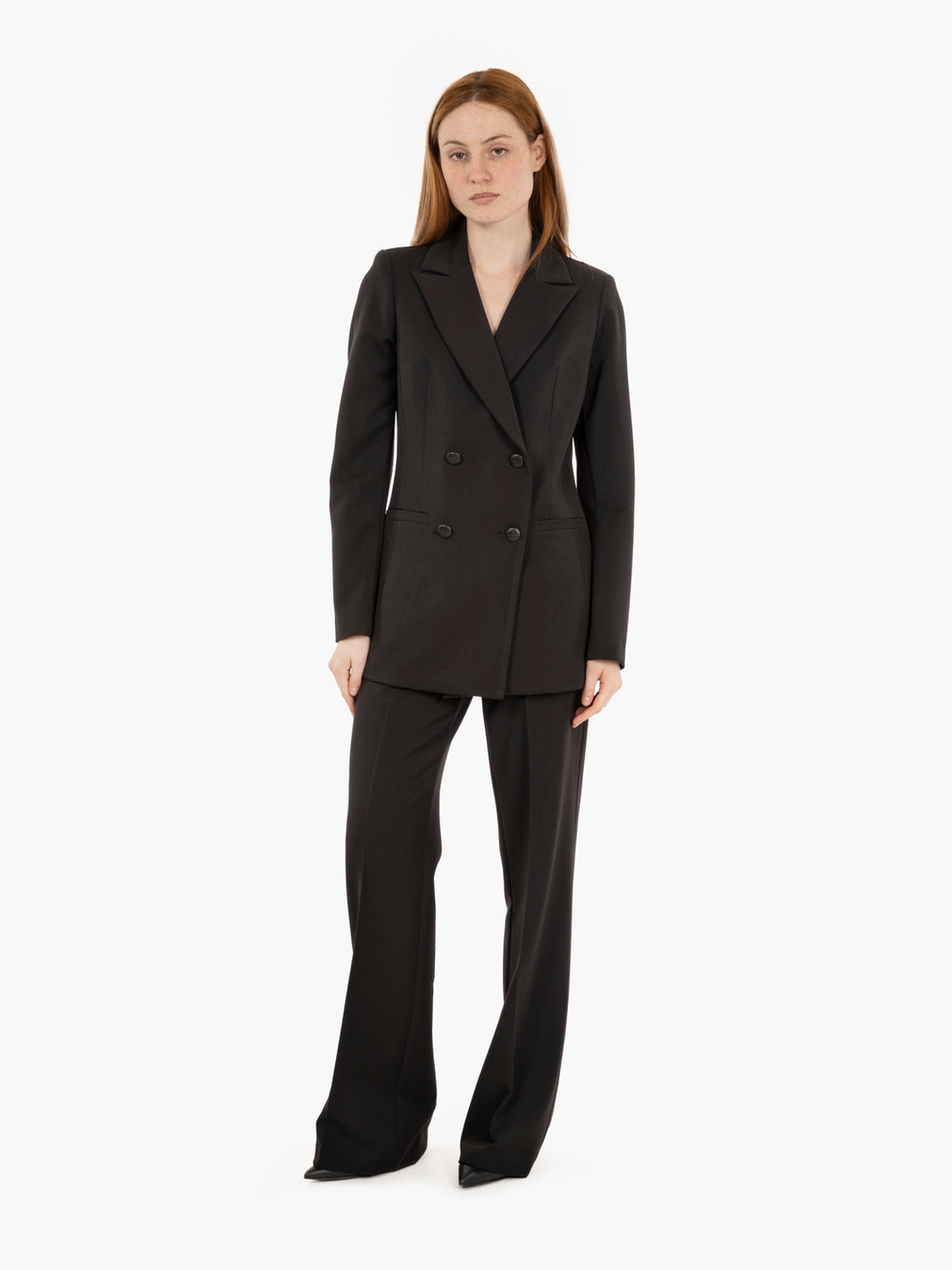 Blazer doppiopetto sfoderato nero