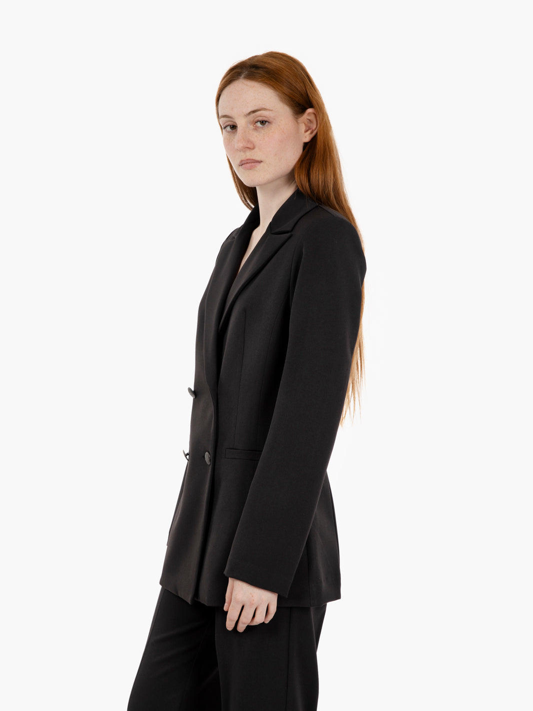 Blazer doppiopetto sfoderato nero