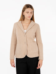 STIMM - Blazer effetto peloso beige