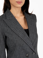 STIMM - Blazer gessato doppiopetto grigio