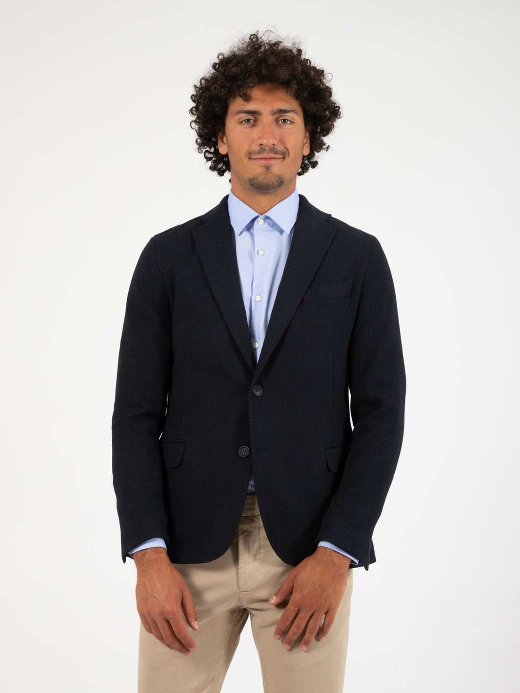 Blazer Impact nido d'ape blu