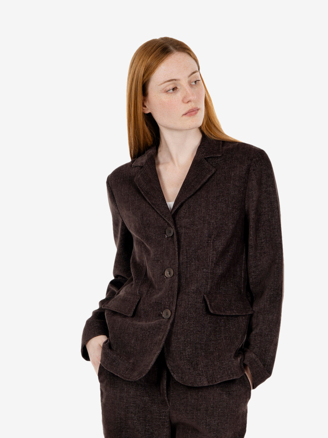 Blazer in ciniglia marrone