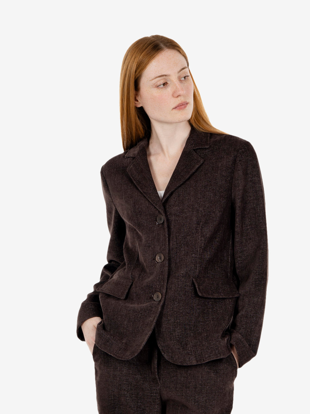 Blazer in ciniglia marrone