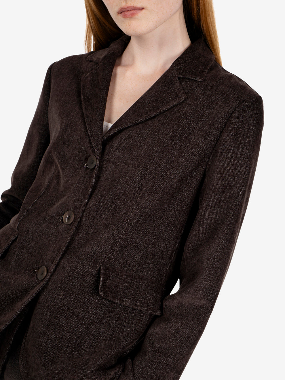 Blazer in ciniglia marrone
