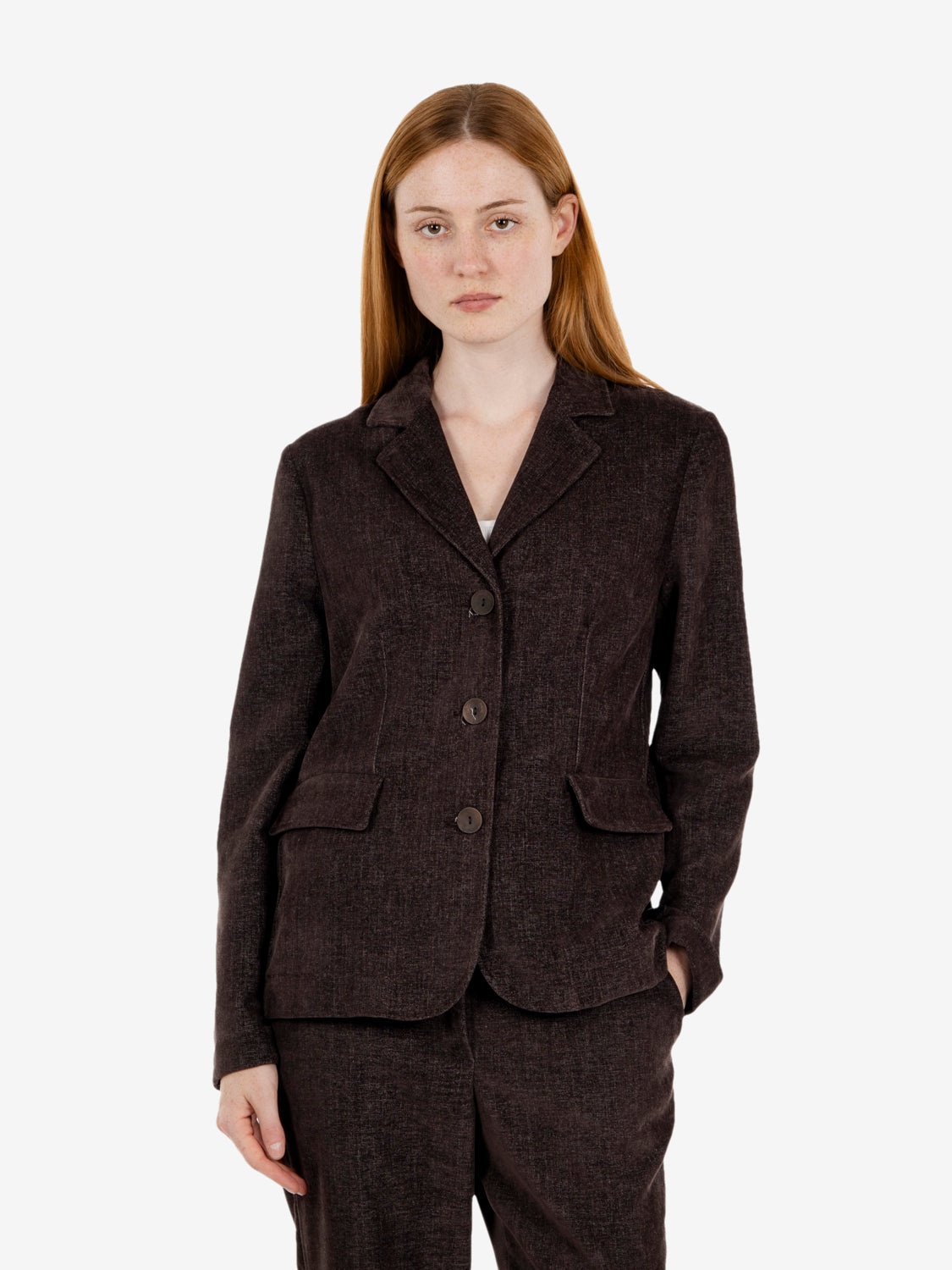 Blazer in ciniglia marrone