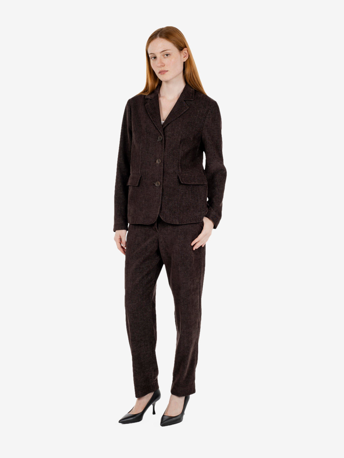 Blazer in ciniglia marrone