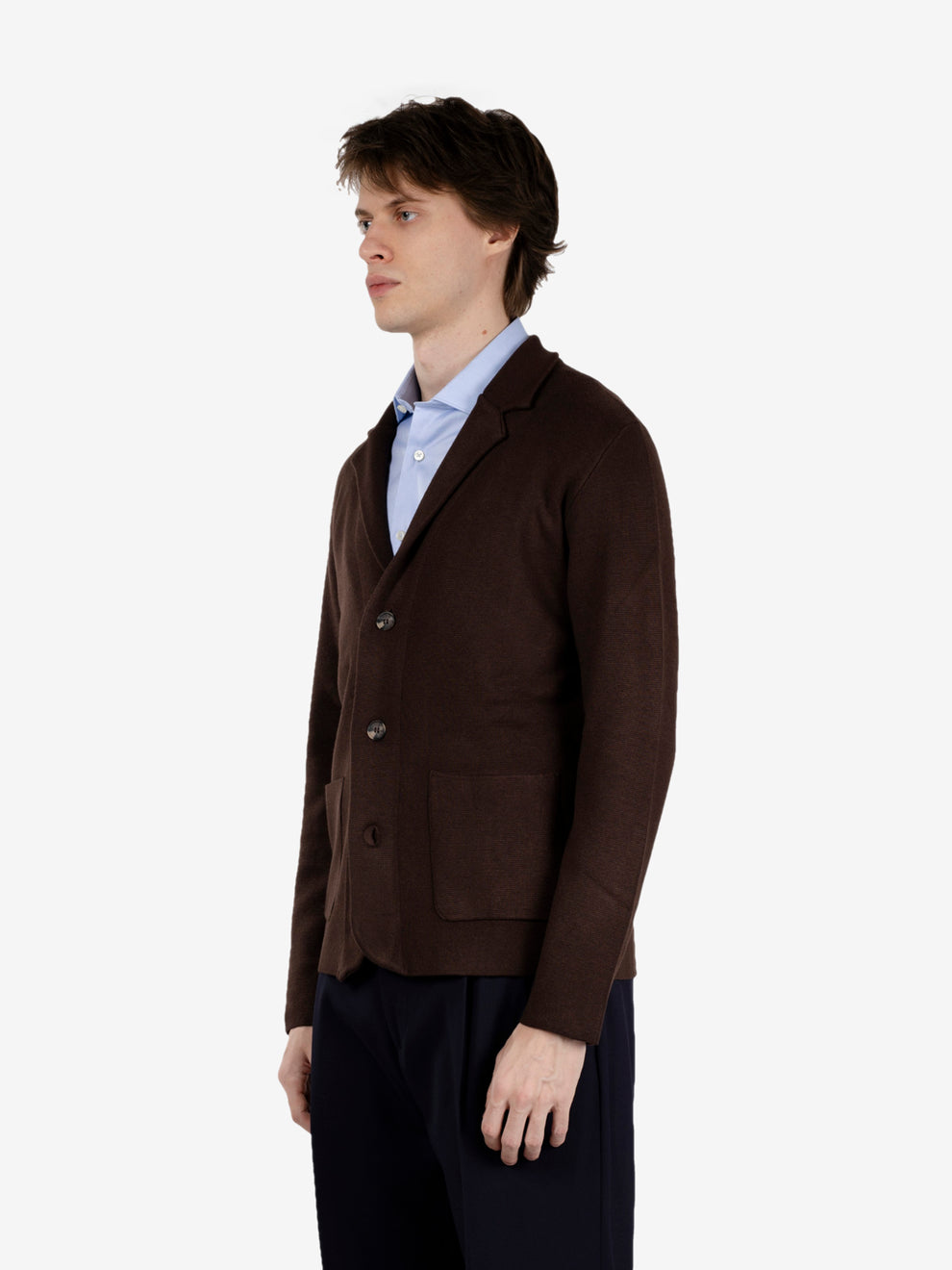 BLAZER 3 BUTTONS IN FONDENTE KNIT 6005226_623
