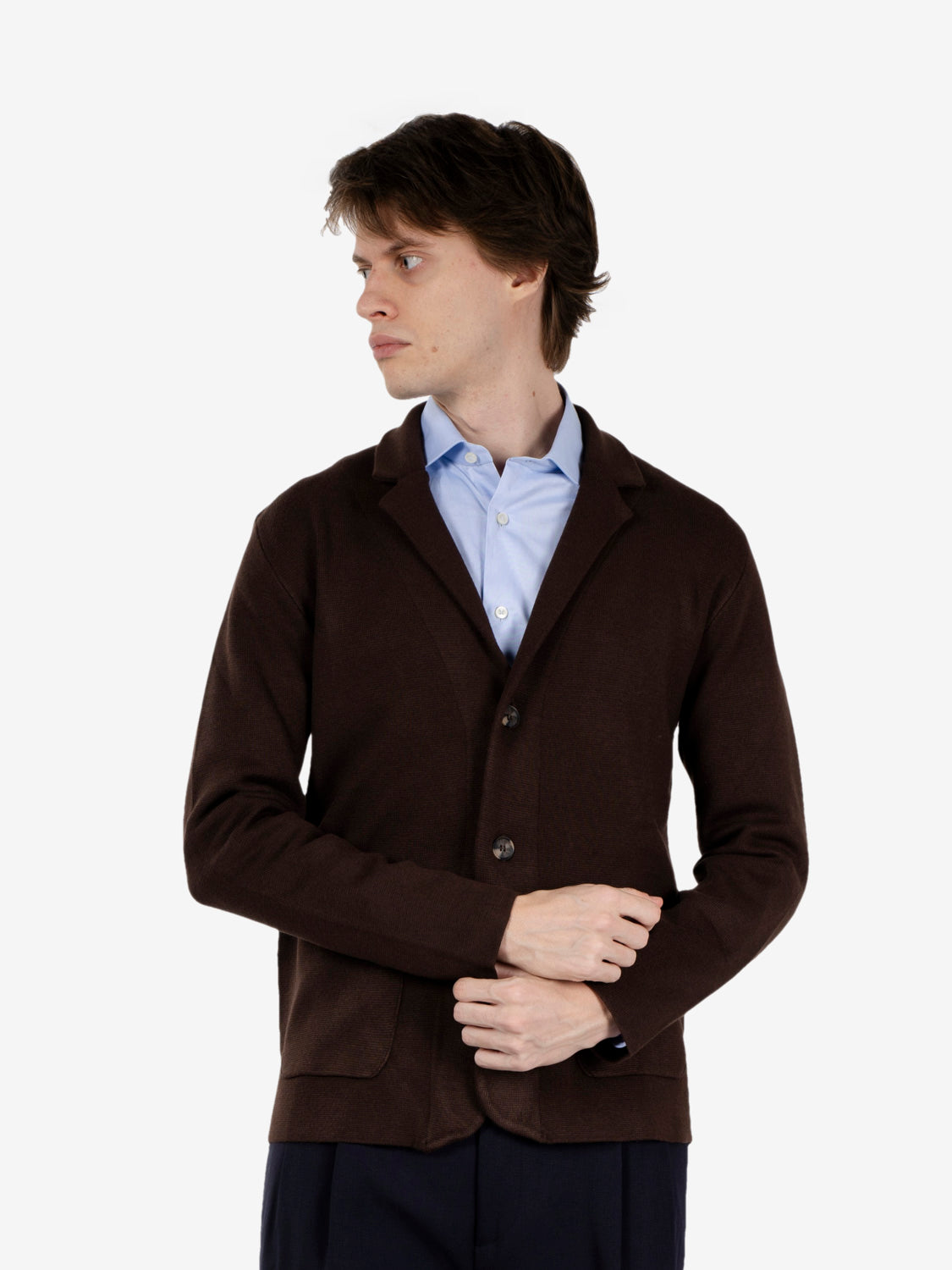 BLAZER 3 BUTTONS IN FONDENTE KNIT 6005226_623