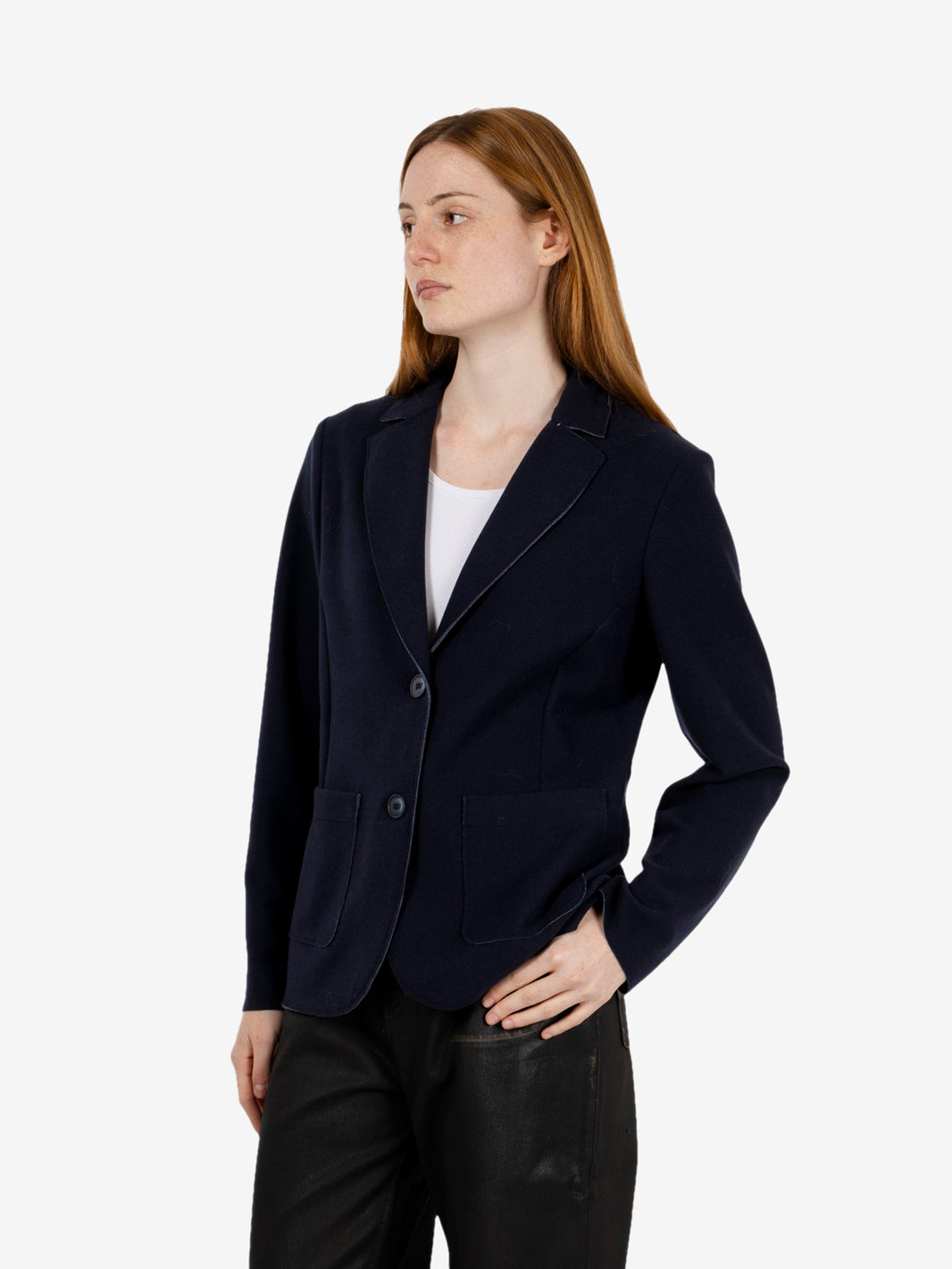 Blazer in tela lana blu