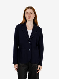 Blazer in tela lana blu