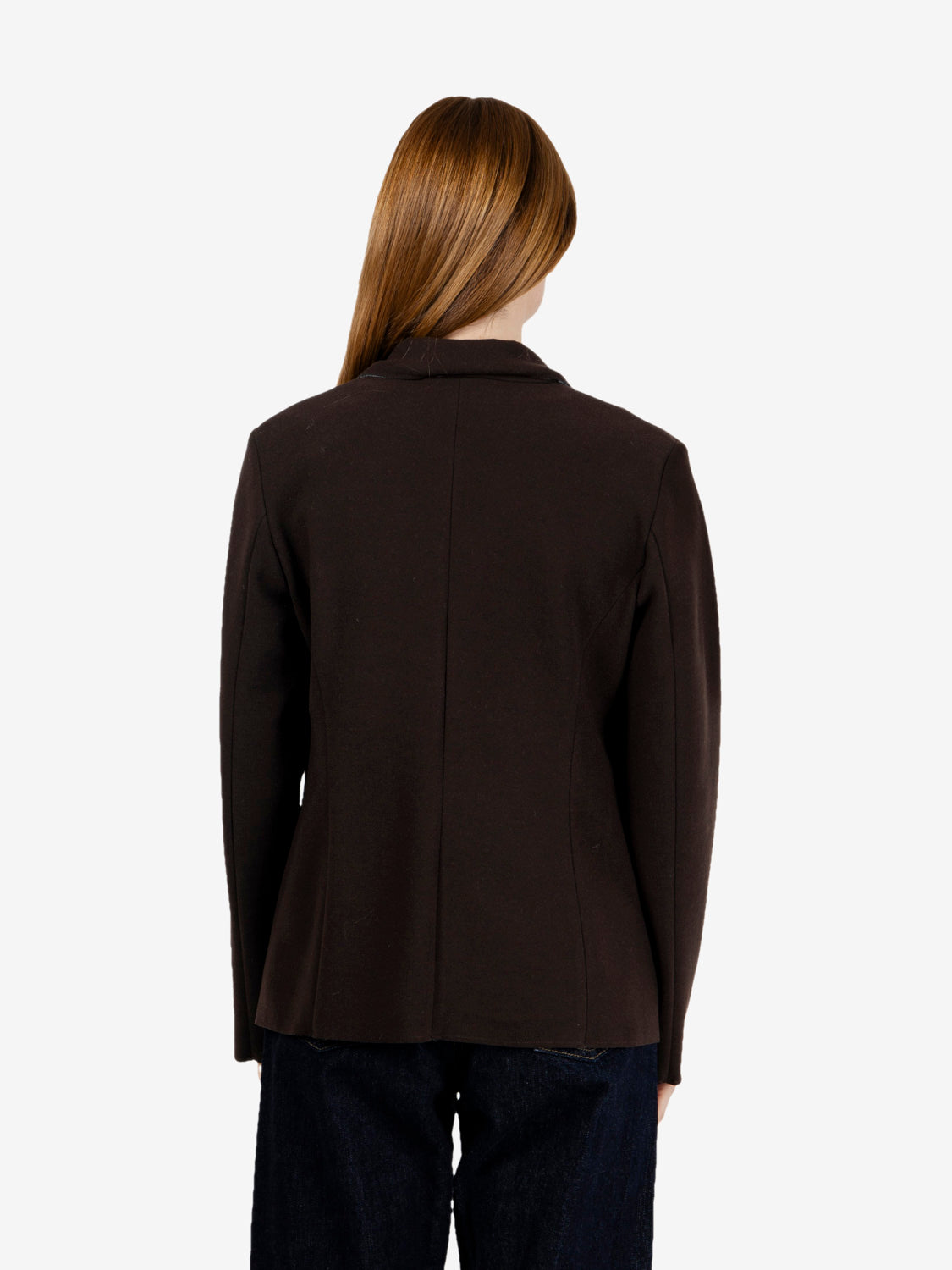Blazer in tela lana chocolate