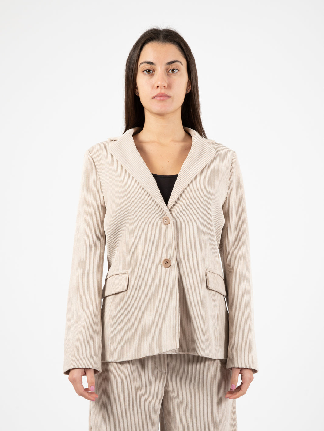 Blazer in velluto a coste naturale