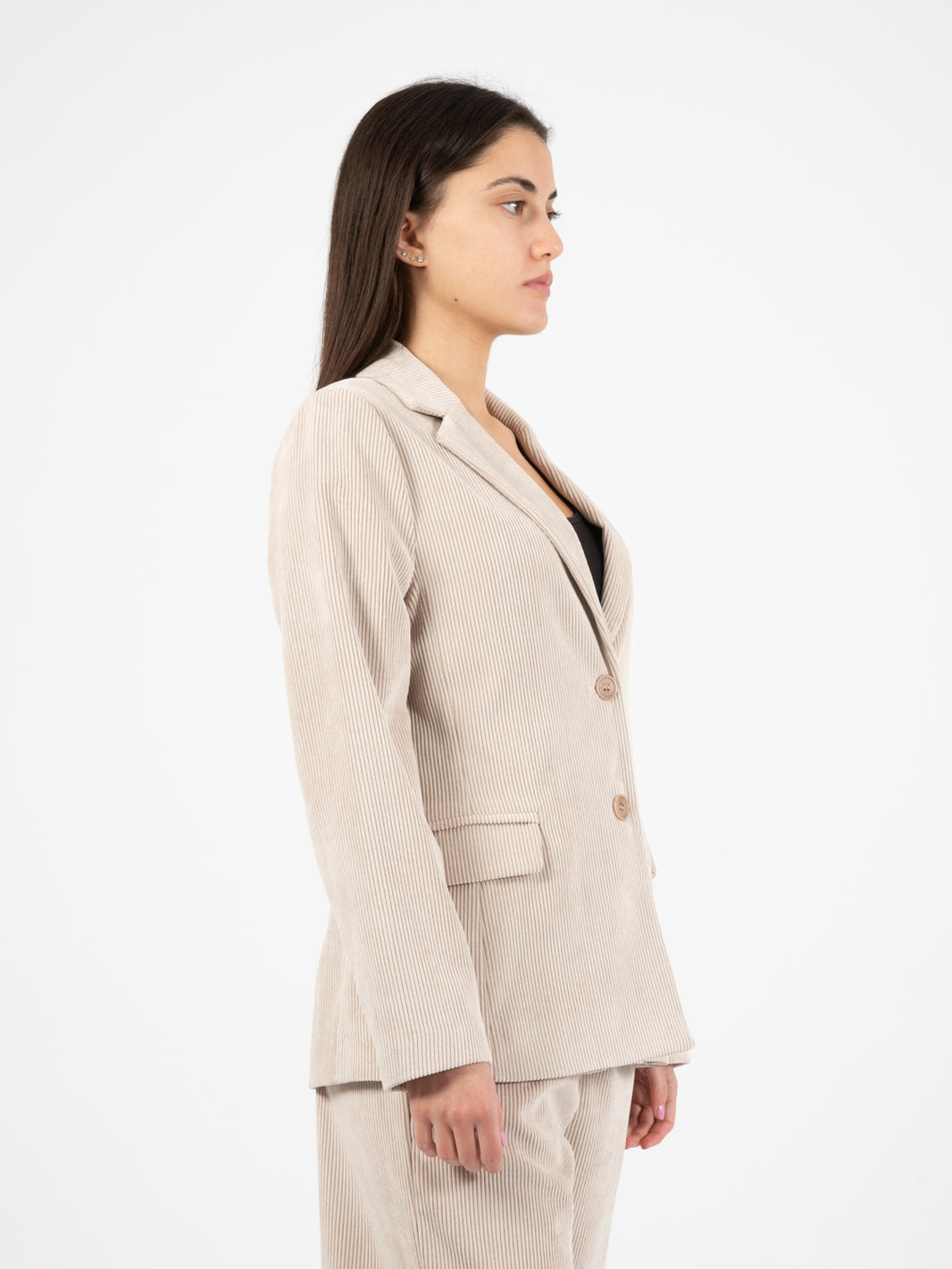 Blazer in velluto a coste naturale