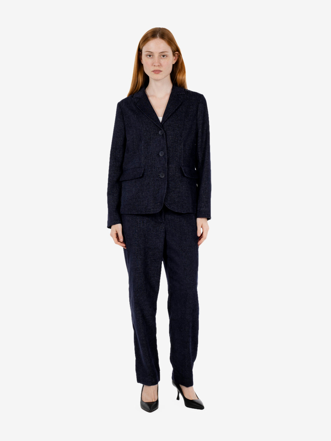 Blue carrot fit trousers