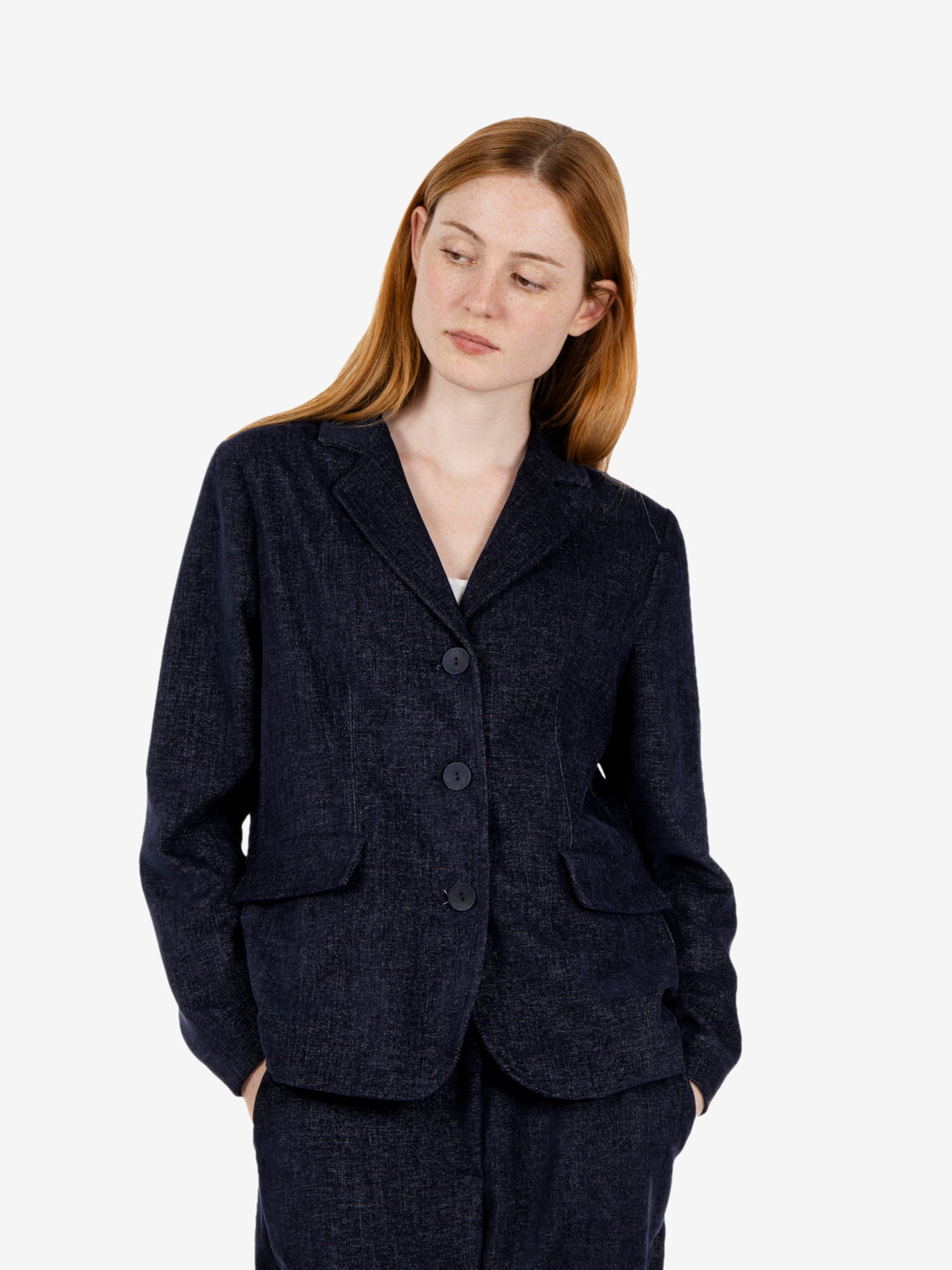 Blazer in ciniglia blu