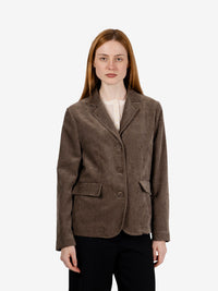 Blazer in velluto mud