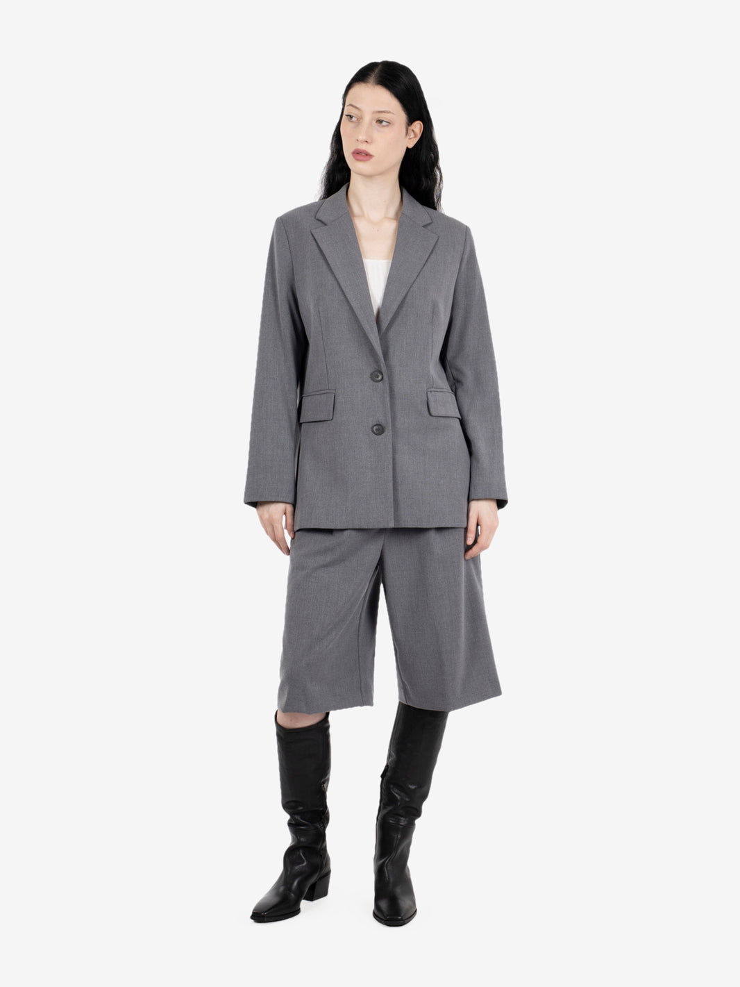 Light grey single-breasted blazer