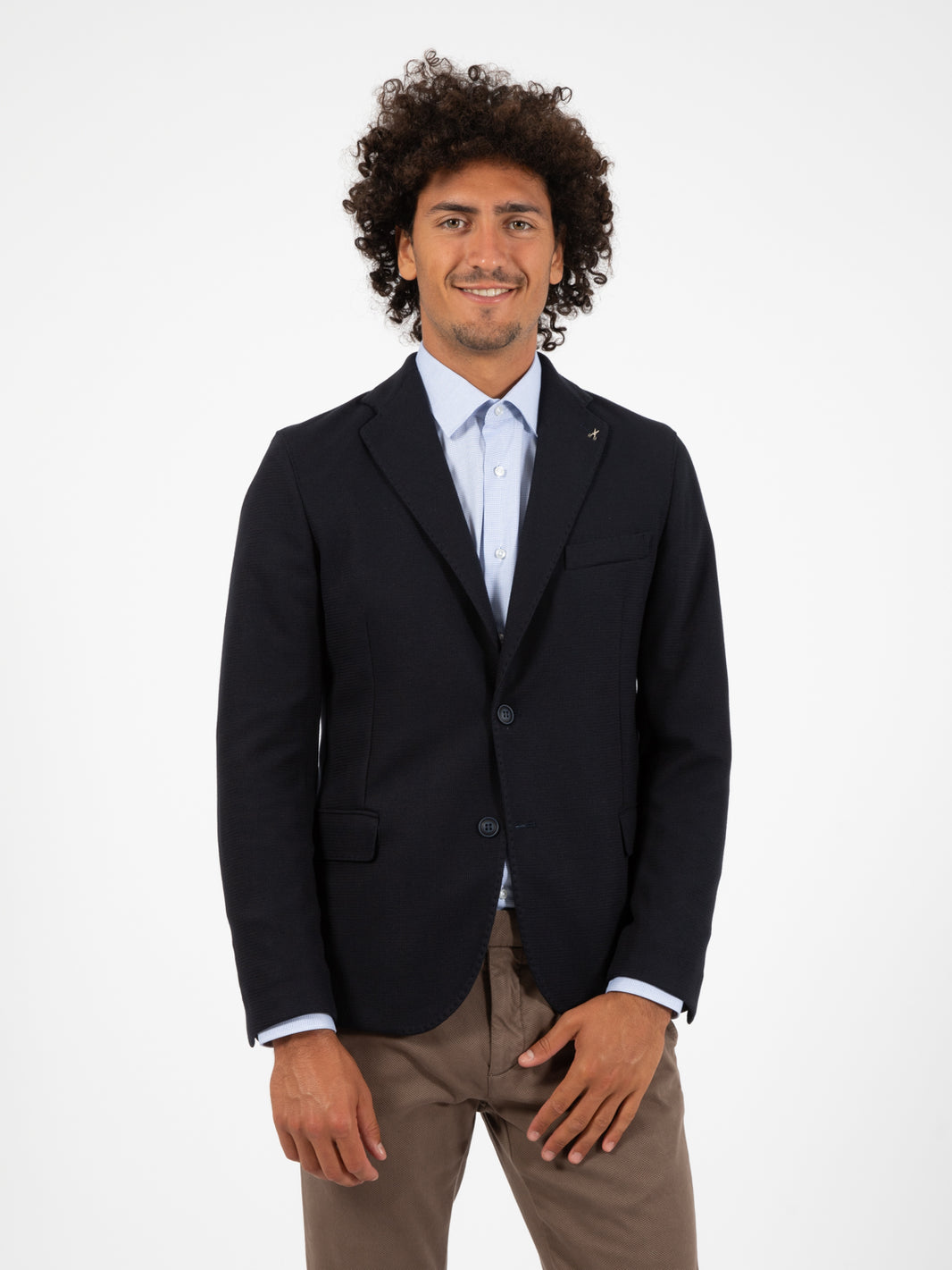Blazer monopetto Silver blu