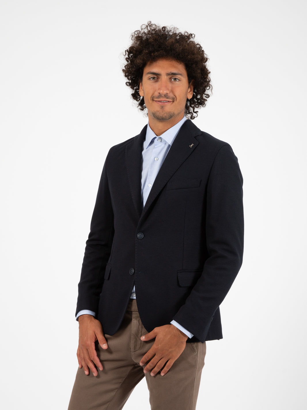 Blazer monopetto Silver blu