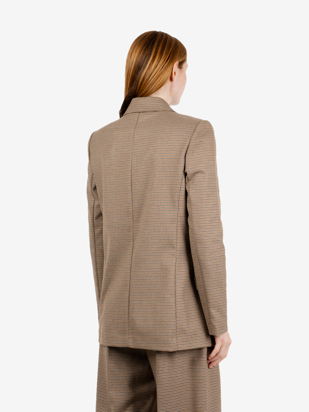 Blazer pied de poule beige / moro