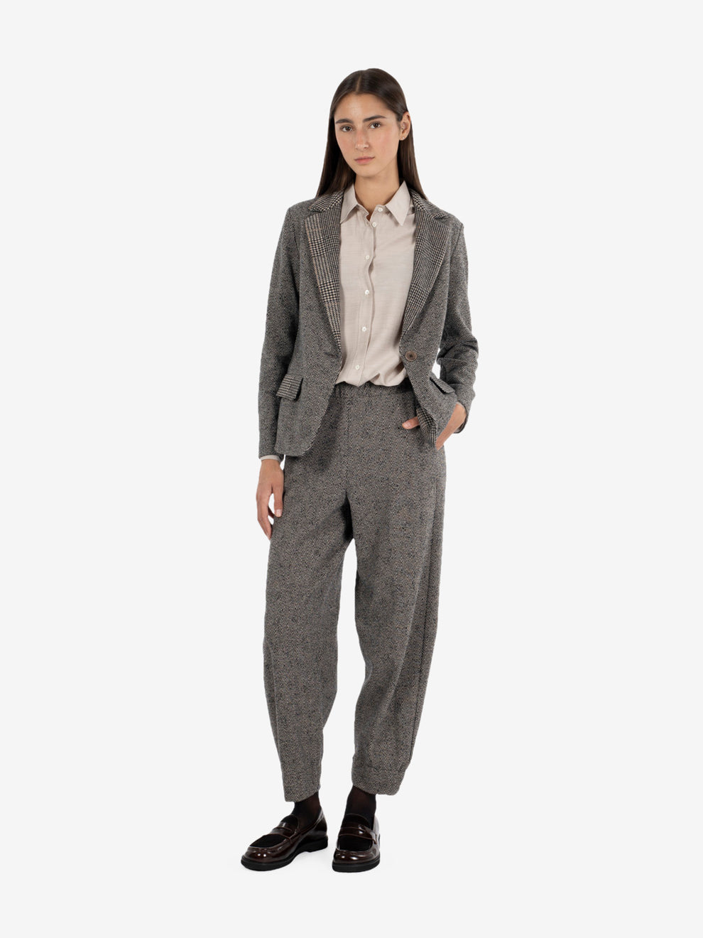 Black houndstooth blazer