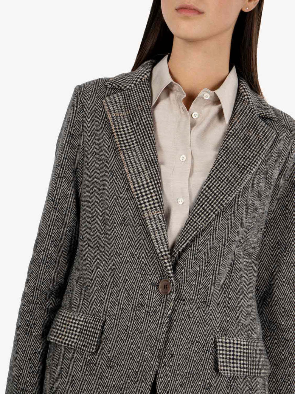 Black houndstooth blazer