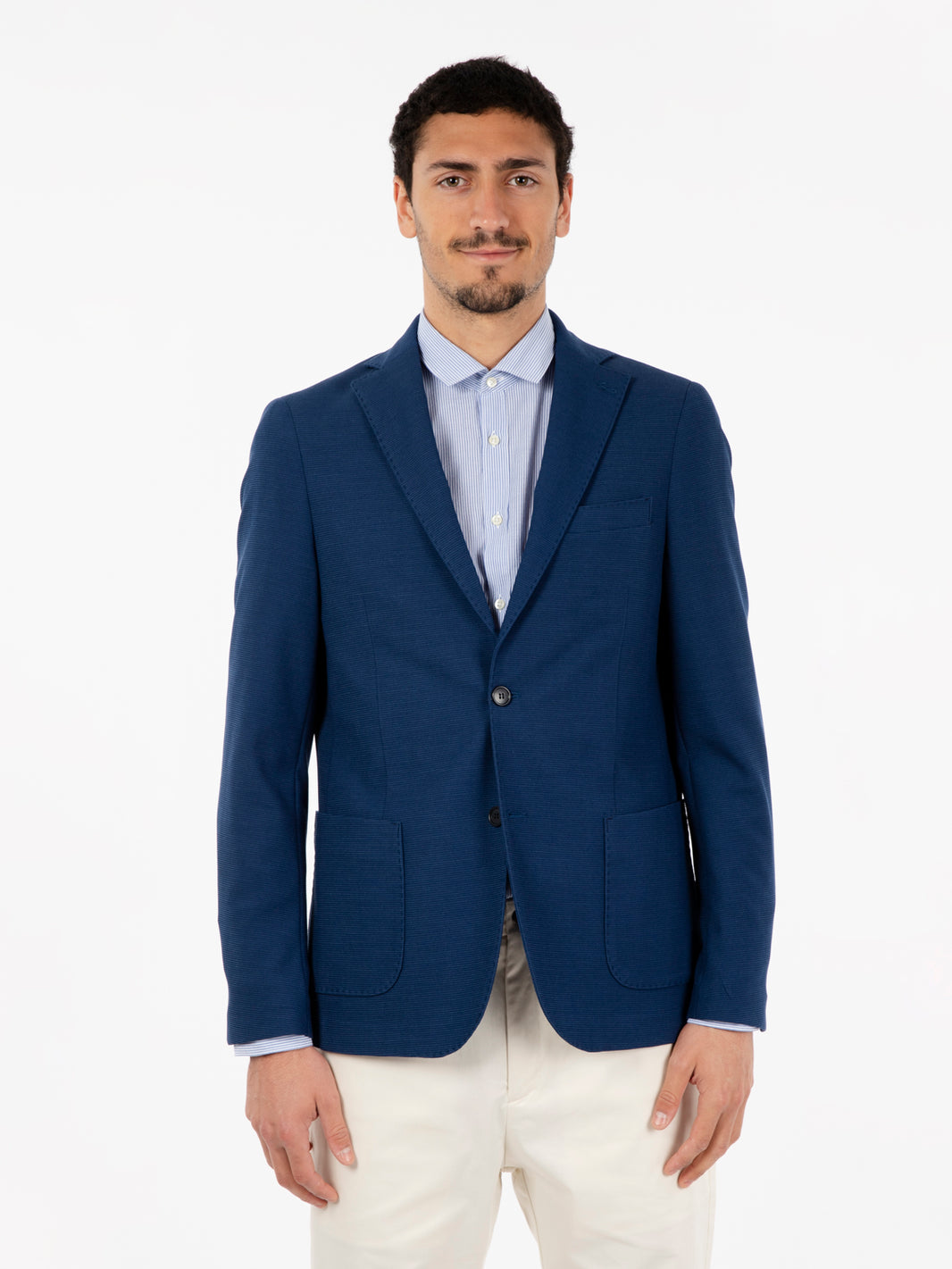 Blazer piquet Italo blu