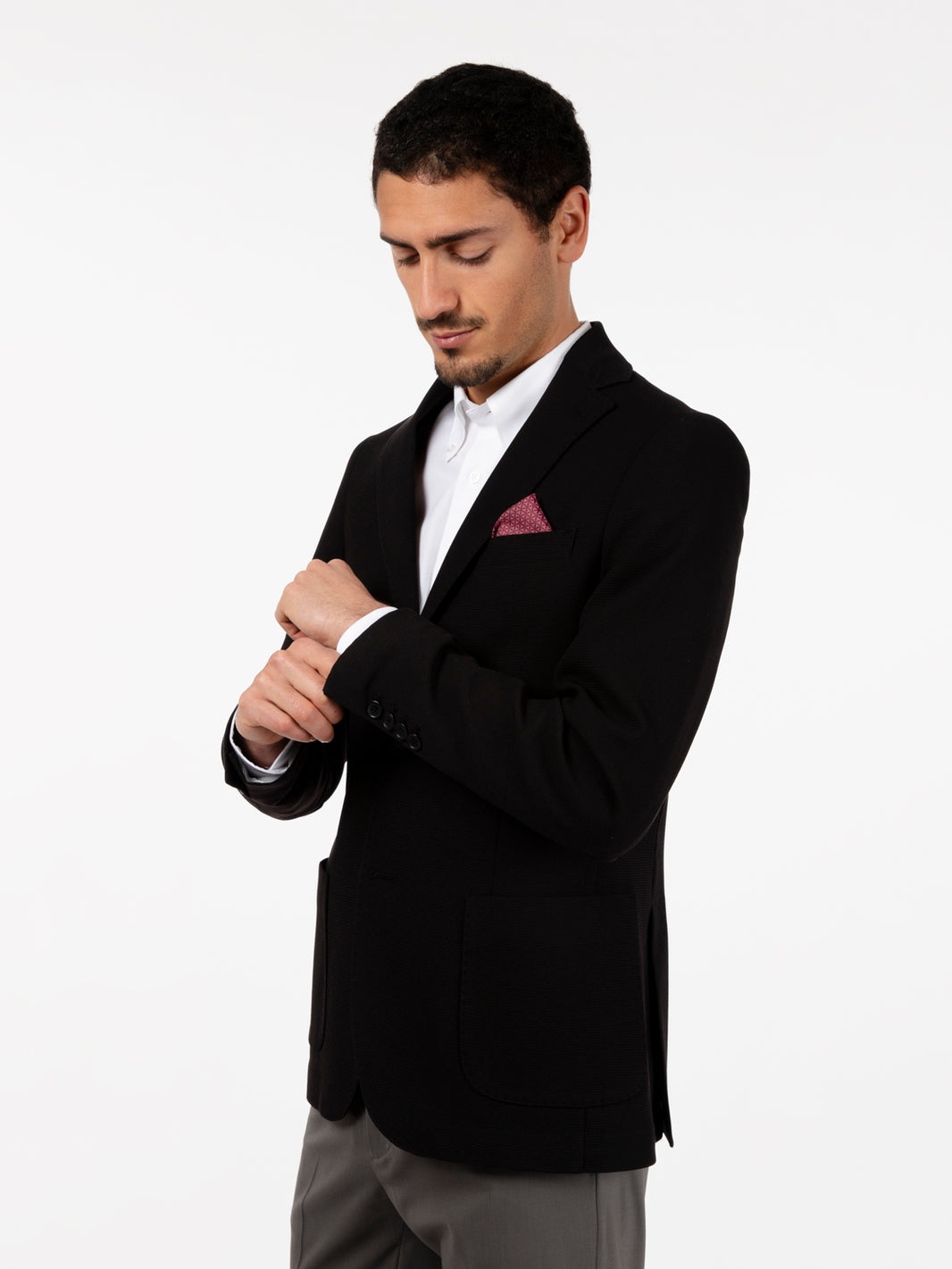 Blazer piquet Italo nero