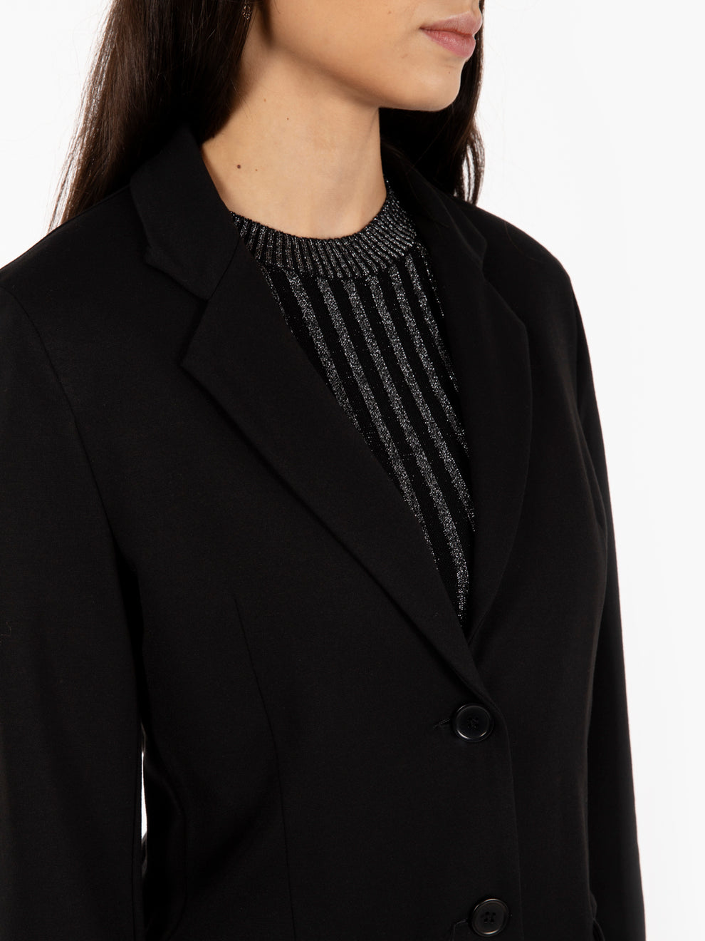 Blazer punto milano nero