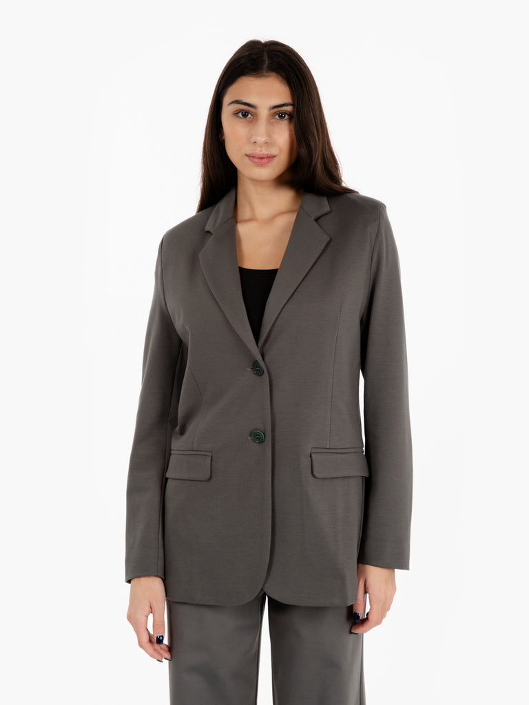 STIMM - Blazer punto milano verde militare