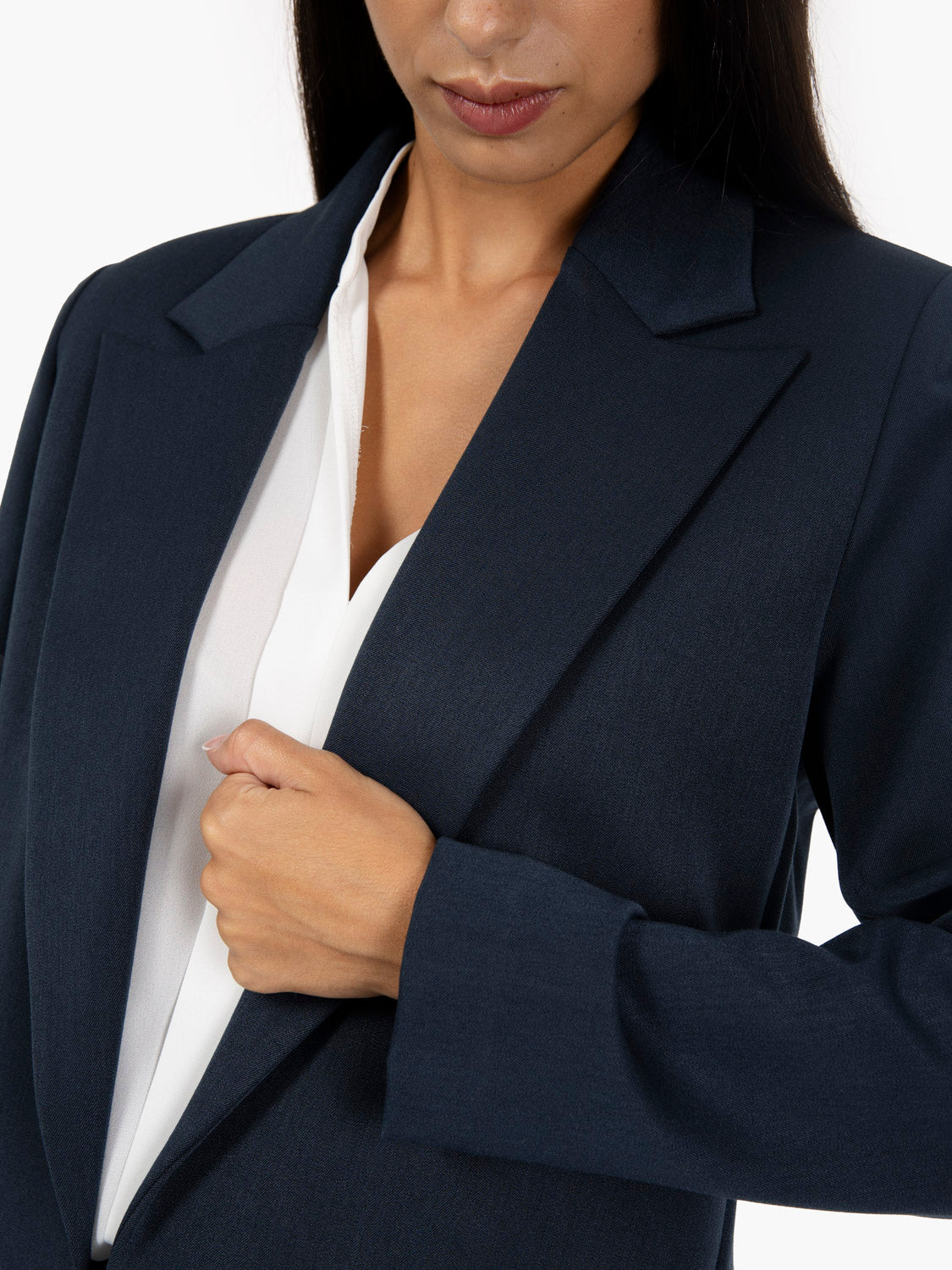 Blazer senza bottoni blu