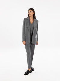 Gray Buttonless Blazer