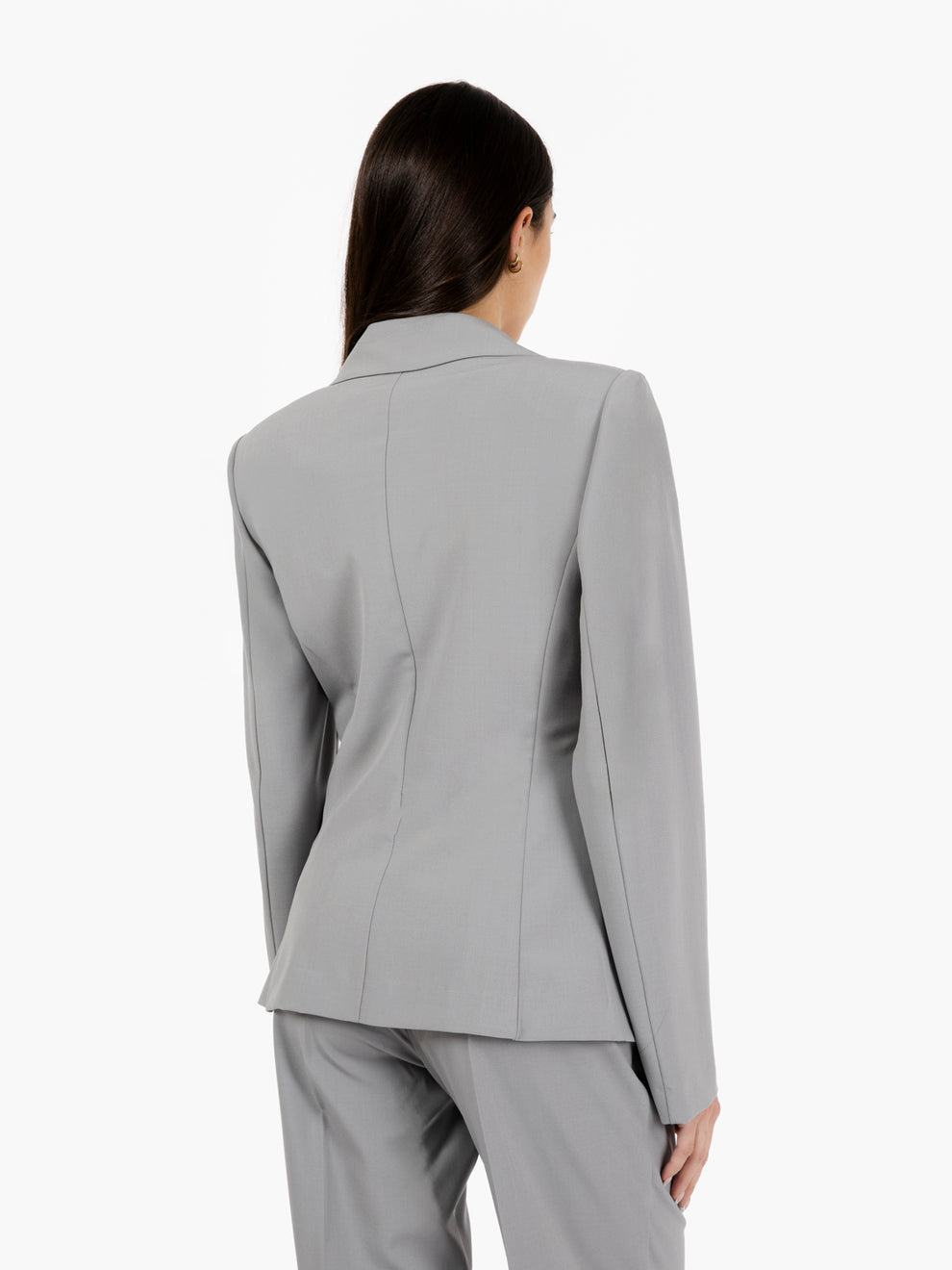 Blazer senza bottoni grigio