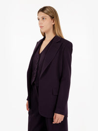 Aubergine Buttonless Blazer