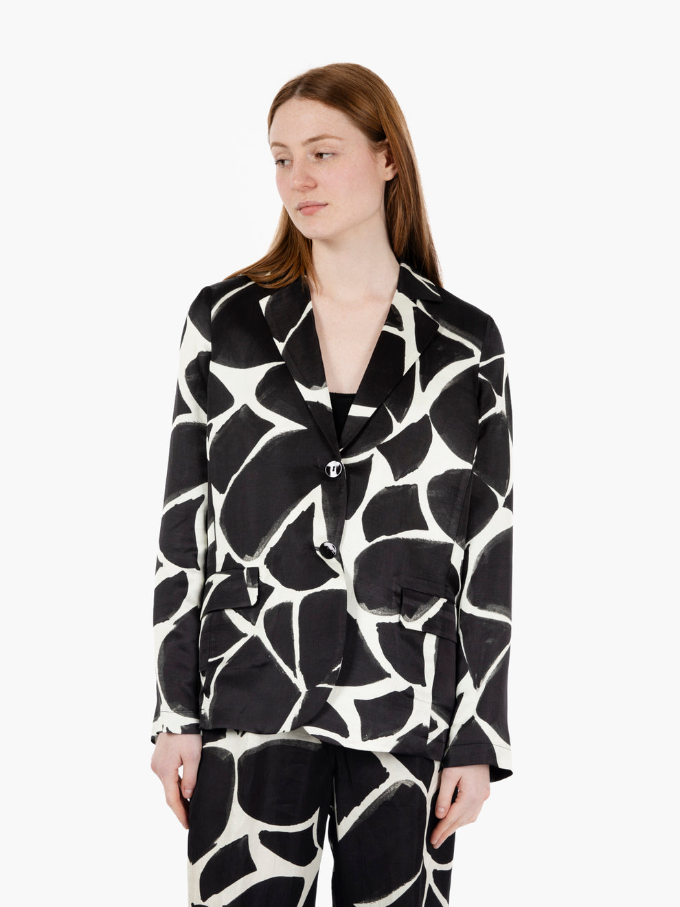 Blazer sfoderato bianco / nero