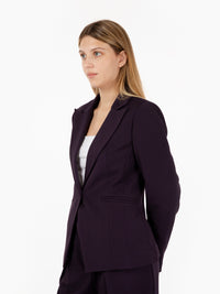 Kasha slim fit blazer in aubergine grey