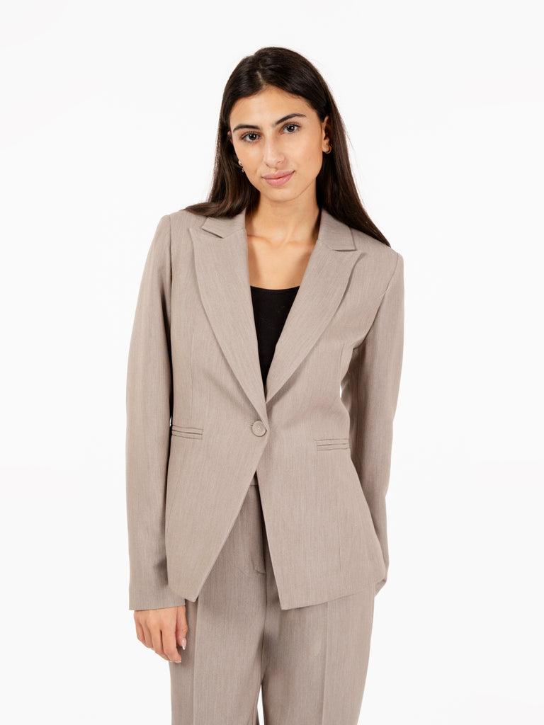 STIMM - Blazer slim fit Kasha grigio