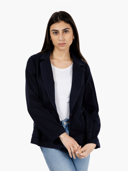 Blazer Tonia in cotone blu