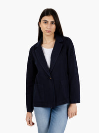 Tonia blue cotton blazer