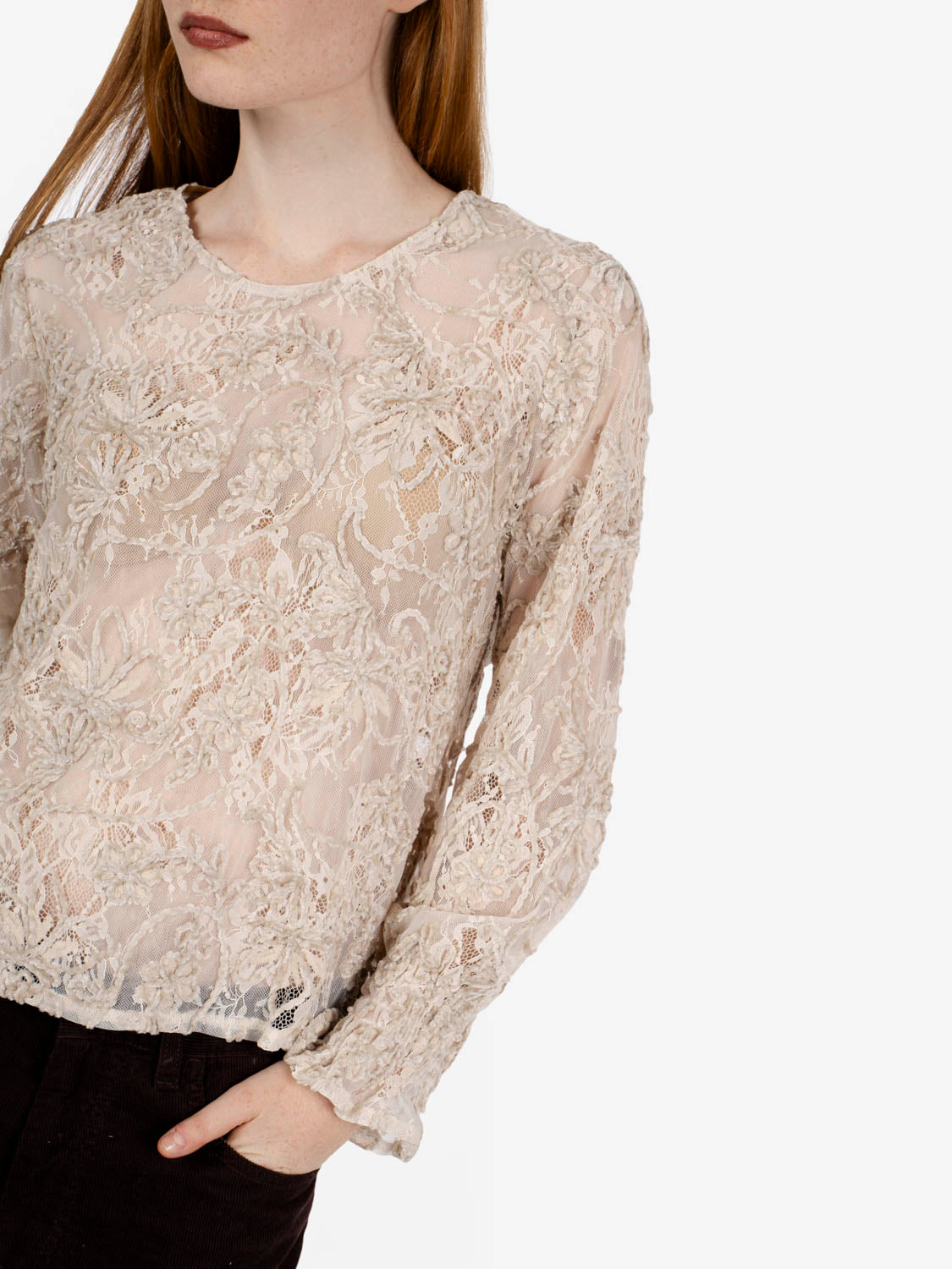 White lace blouse